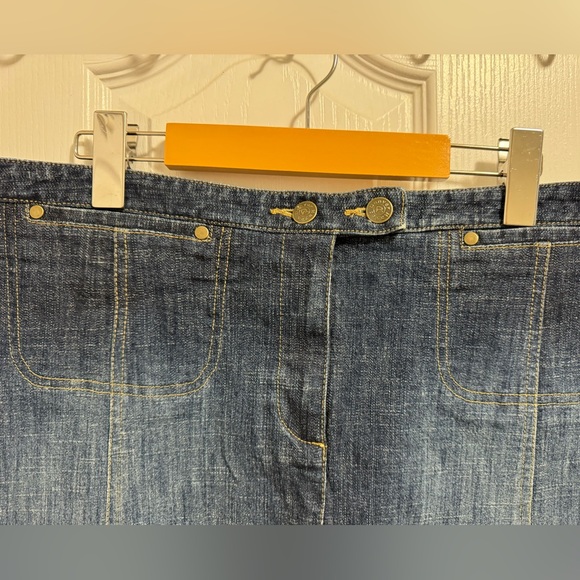 Denver Hayes Kick Pleat denim skirt - size 33 - Picture 3 of 4